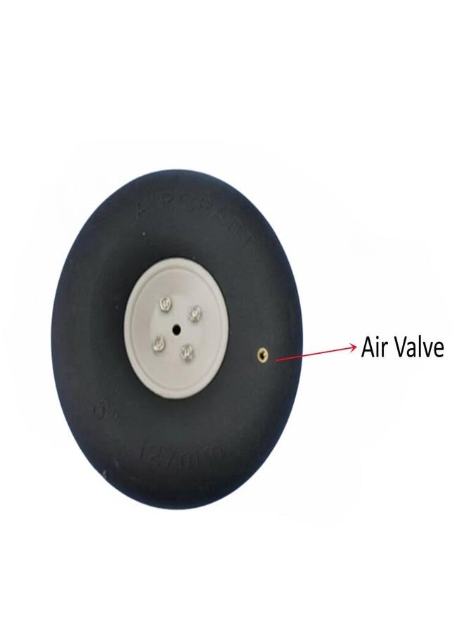 VilogaRC Fixed Wing Model Aircraft Wheel 5 Inches Inflatable PU Wheels Pneumatic Tires Landing Gear Wheel for RC Plane Replacement Parts (2pcs 5.0 Inch/ D127mm) - Image 2